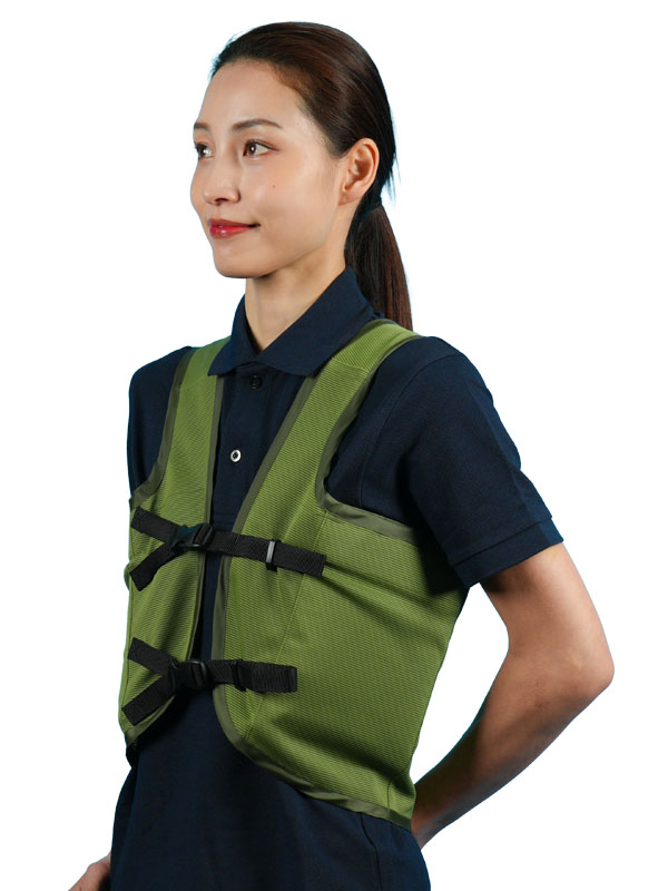 ひえぽかベスト カーキ