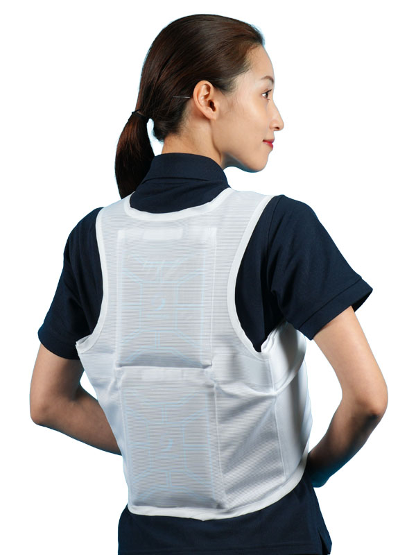 ひえぽかベスト 白 背面