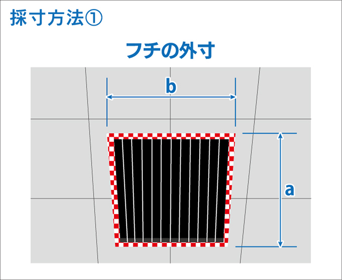 【平型】の採寸例