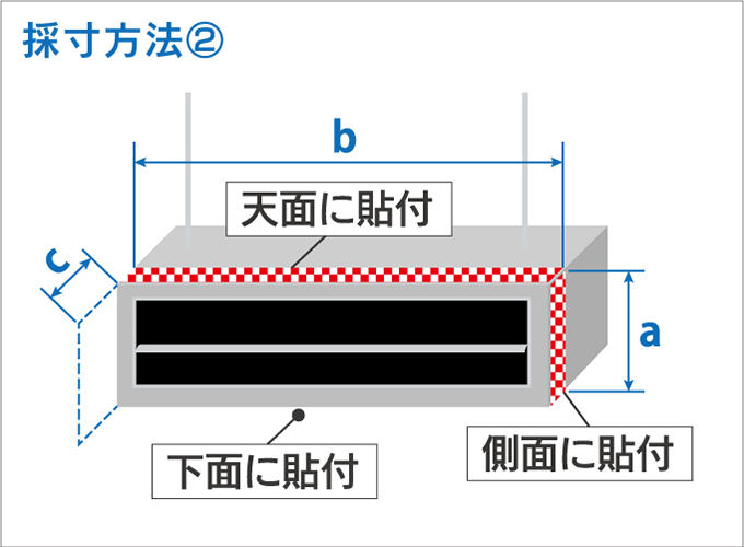 【角型】の採寸例